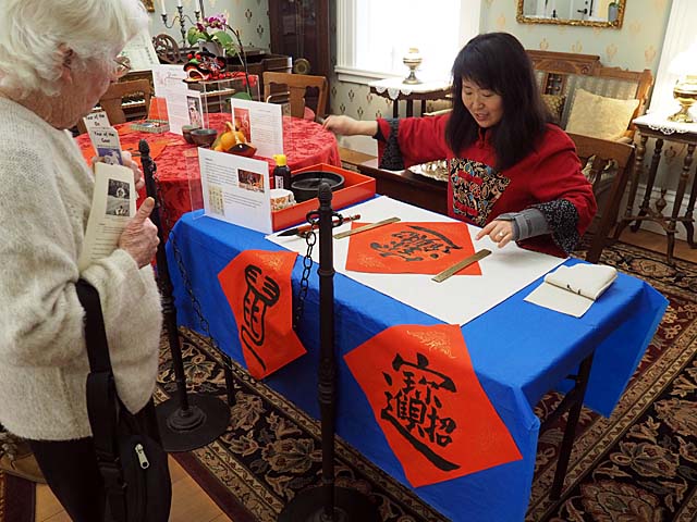 Calligraphy demonstration at Chinese New Year Living History Day