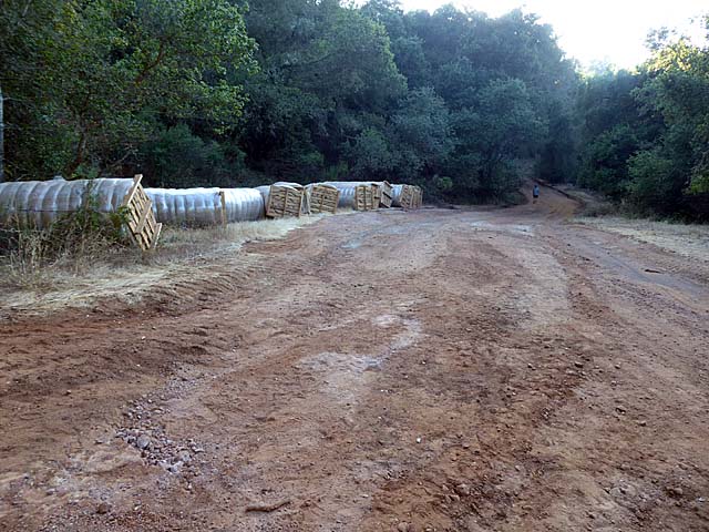 Calcine removal work on the Mine Hill Trail