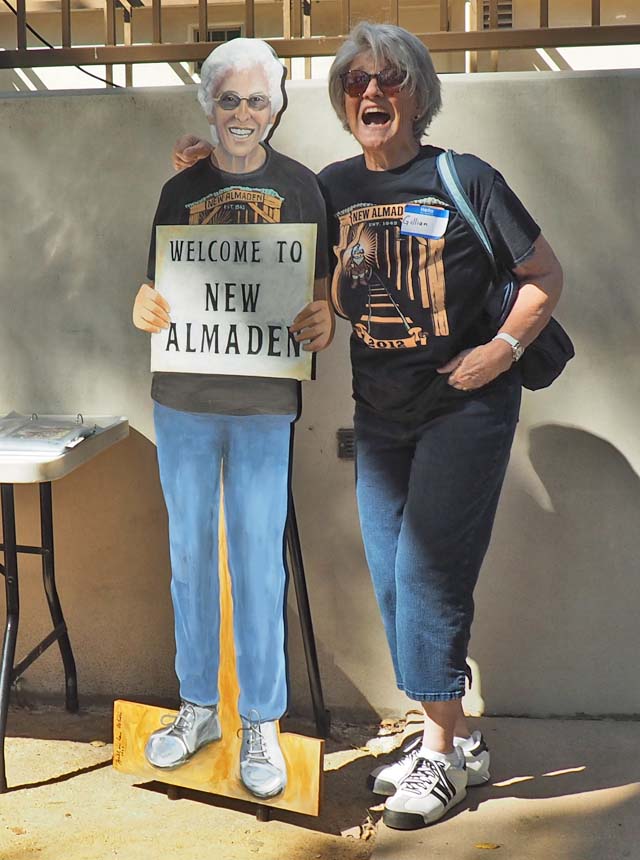 Gillian Altieri with Kitty Monahan cutout